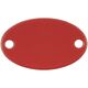 Шильдик металлический Alfa Oval, красный