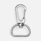 Застежка-карабин Snap hook, M, серебристая (хром)