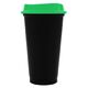 Стакан с крышкой Color Cap Black, черный с зеленым