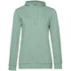 Толстовка с капюшоном женская Hoodie, серо-зеленая, размер S