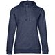 Толстовка с капюшоном женская Hoodie, синий меланж, размер L
