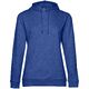 Толстовка с капюшоном женская Hoodie, ярко-синий меланж, размер L