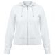 Толстовка женская Hooded Full Zip белая, размер XS