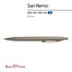РУЧКА "SAN REMO" ШАРИКОВАЯ, АВТОМАТИЧЕСКАЯ, МЕТАЛЛИЧЕСКИЙ КОРПУС ШАМПАНЬ 1.00 ММ, СИНЯЯ