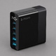 Зарядная станция 3xUSB Type-C, 2xUSB, PD, QC, 140Вт, черный, Deppa