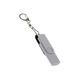 USB-флешка на 32 Гб 2 в 1 поворотный механизм, c дополнительным разъемом Type-C с одноцветным металлическим клипом, белый