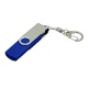 Флешка с поворотным механизмом, c дополнительным разъемом Micro USB, 16 Гб, синий