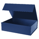 Подарочная коробка-трансформер с замковыми клапанами большая, синяя