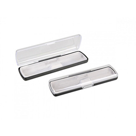 Футляр для ручки Pencase Uno, пластик, прозрачный/черный