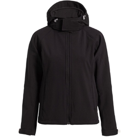 Куртка женская Hooded Softshell черная, размер L