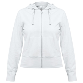 Толстовка женская Hooded Full Zip белая, размер XS