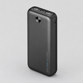 Внешний АКБ NRG Power V2 10000 мА-ч, 2A, 2xUSB, черный, Deppa
