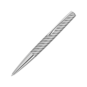 Ручка шариковая металлическая "Elegance" из карбонового волокна, серебристый