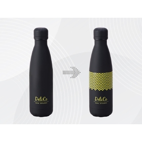 Вакуумная термобутылка «Vacuum bottle C1», soft touch, 500 мл, черный, с УФ печатью