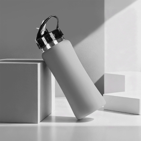 Бутылка для воды "Bottle C1", сталь, soft touch, 600 мл, серый