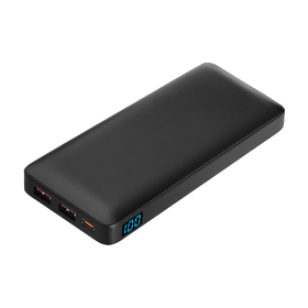 Внешний аккумулятор с цветной подсветкой Анкор Макс Плюс PD (Ancor PD Max Plus) 10000 mAh, черный