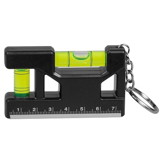 Брелок уровень Tools Pocket level, пластиковый, черный