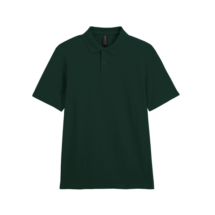 Футболка поло SOFTSTYLE ADULT DOUBLE PIQUE, ТЕМНО-ЗЕЛЕНЫЙ 2XL