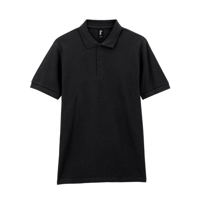 Футболка поло PREMIUM COTTON ADULT DOUBLE PIQUE, ЧЕРНЫЙ 2XL