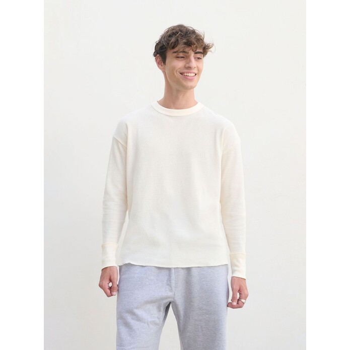 Футболка с длинным рукавом Thermal T, бежевая (неокрашенная), размер M