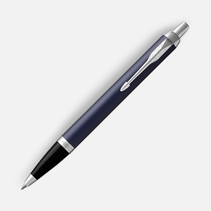 Ручка шариковая Parker IM Core Matte Blue CT, темно-синяя с черным