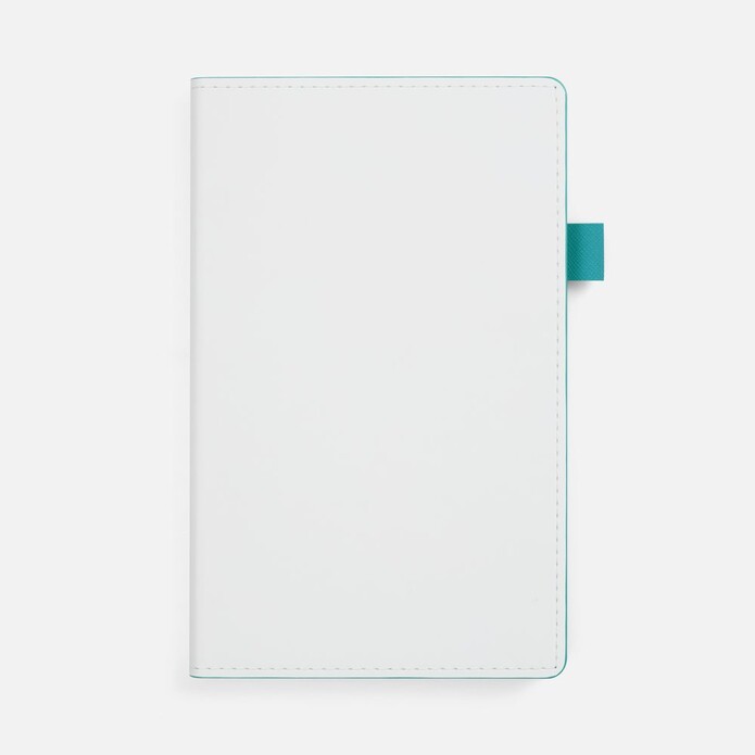Ежедневник White Shall, недатированный, бело-бирюзовый