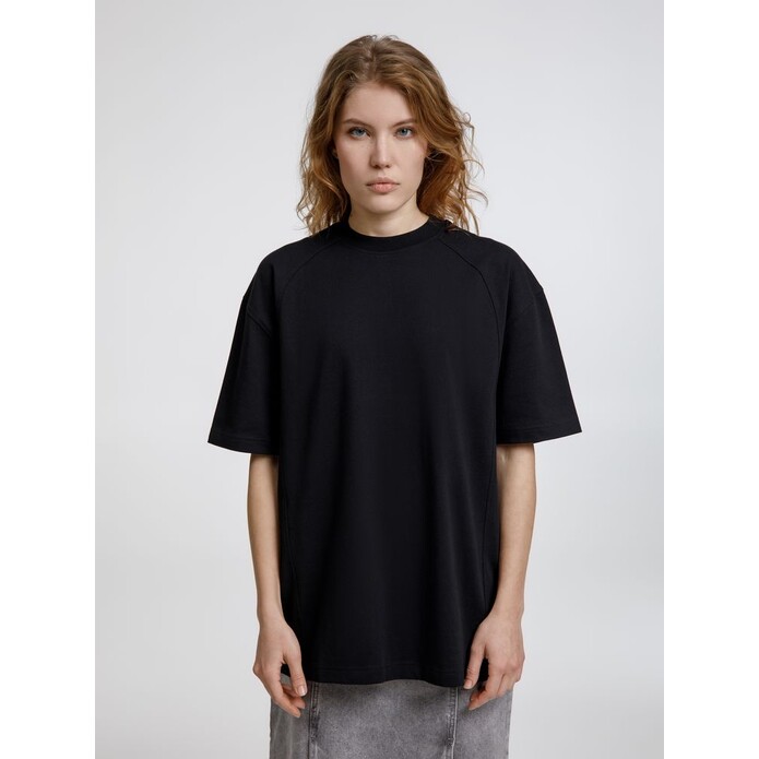 Футболка оверсайз унисекс Sideline, черная, размер XL/XXL