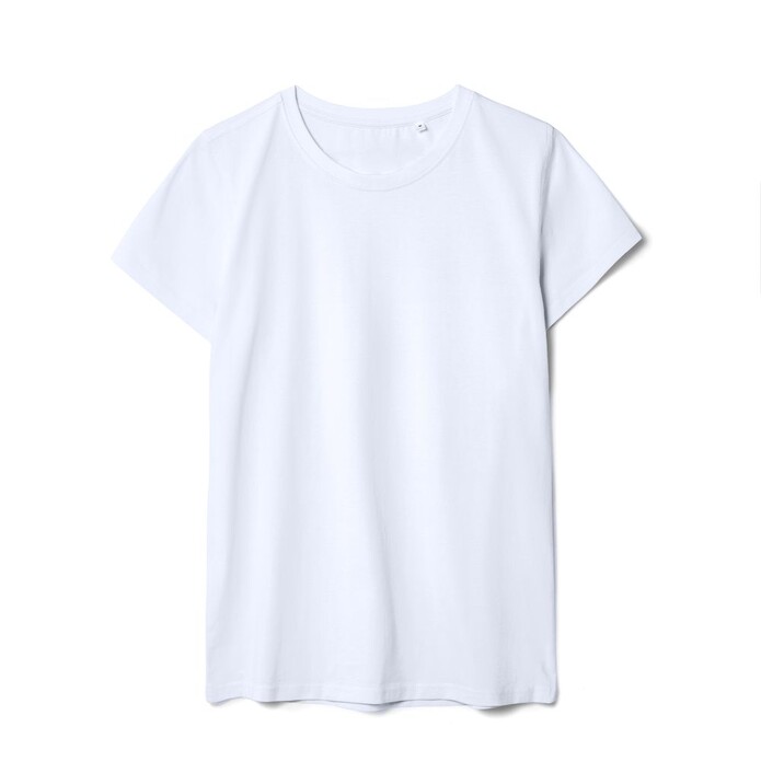 Футболка женская T-bolka Stretch Lady, белая (холодный оттенок), размер S