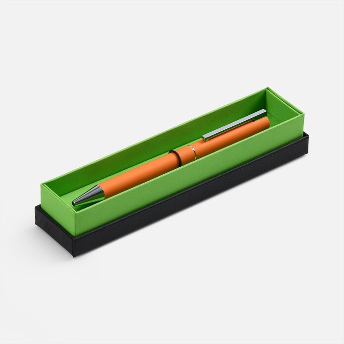 Ручка шариковая Blade Soft Touch в футляре, оранжевая