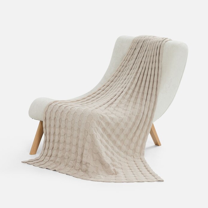 Плед Halo, бежевый меланж