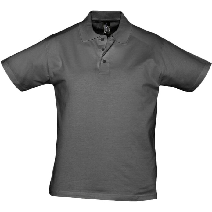 Рубашка поло мужская Prescott men 170 темно-серая, размер L