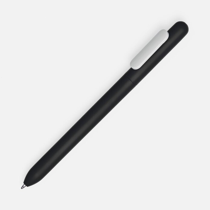 Ручка шариковая Swiper Soft Touch, черная с белым