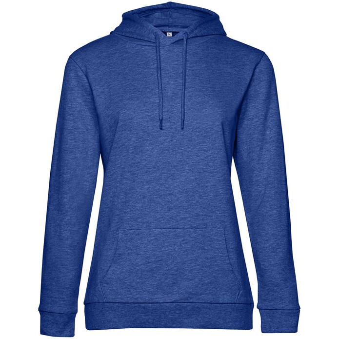 Толстовка с капюшоном женская Hoodie, ярко-синий меланж, размер XL