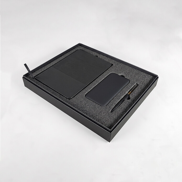 Набор подарочный RIFF: ежедневник, ручка и power bank в коробке с ложементом