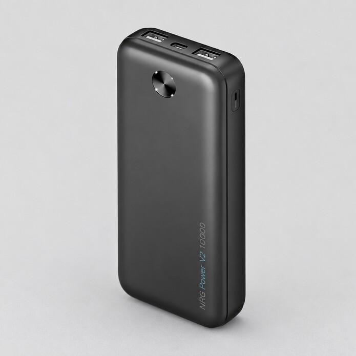 Внешний АКБ NRG Power V2 10000 мА-ч, 2A, 2xUSB, черный, Deppa