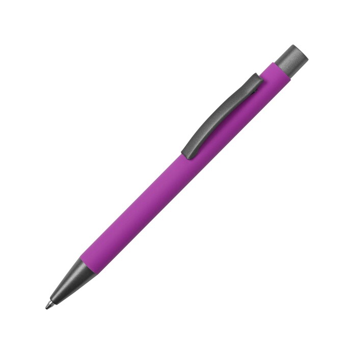 Ручка металлическая soft touch шариковая «Tender», фиолетовый/серый
