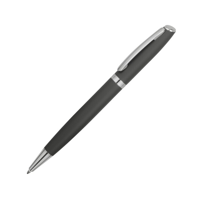 Ручка металлическая шариковая «Flow» soft-touch, серый/серебристый