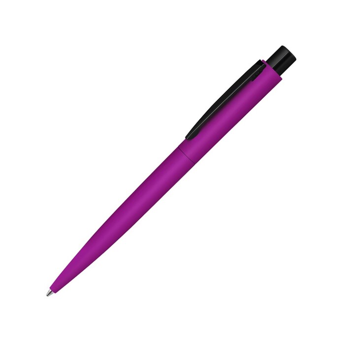 Ручка шариковая металлическая «LUMOS M» soft-touch, розовый/черный