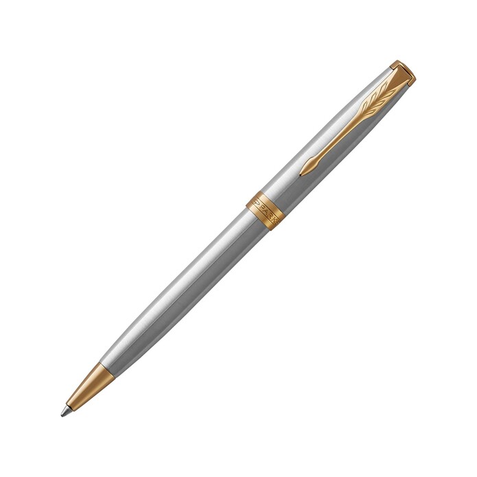 Ручка шариковая «Parker Sonnet Core Stainless Steel GT», серебристый/золотистый