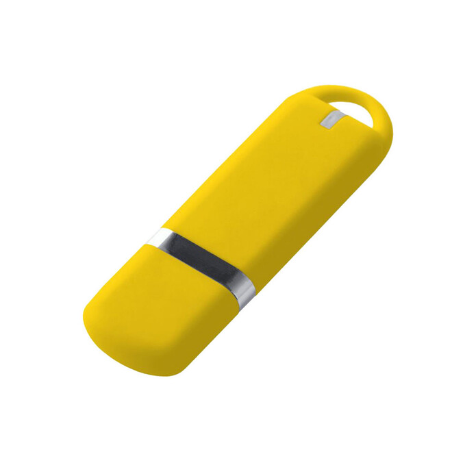 USB-флешка на 32 ГБ 3.0 USB, с покрытием soft-touch, жёлтый