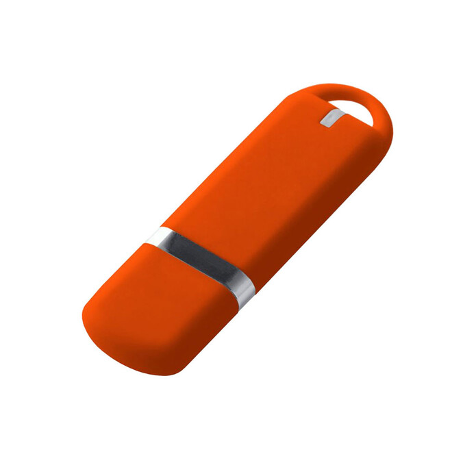 USB-флешка на 16 ГБ 3.0 USB, с покрытием soft-touch, оранжевый