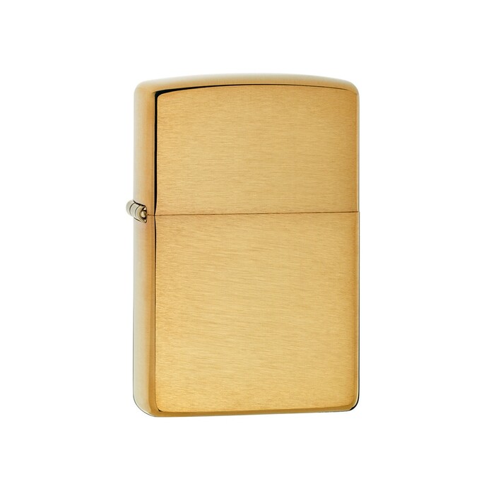 Зажигалка ZIPPO с покрытием Brushed Brass, латунь/сталь, золотистая, матовая, 38x13x57 мм