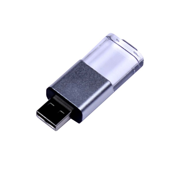 USB-флешка промо на 32 Гб прямоугольной формы, выдвижной механизм, черный