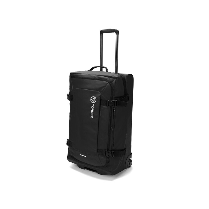 Сумка на колесах TORBER РИТМ, чёрный, полиэстер 900D с PU покрытием, 70 х 41 х 28,5 см, 81 л