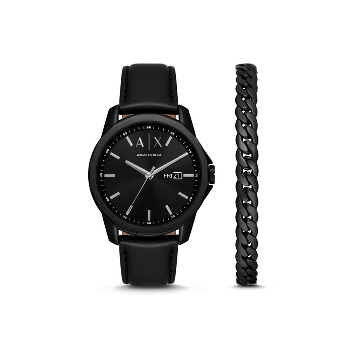 Подарочный набор: часы наручные мужские с браслетом. Armani Exchange