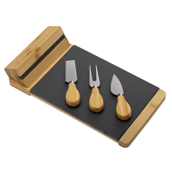 Набор для сыра из сланцевой доски и ножей Bamboo collection 
