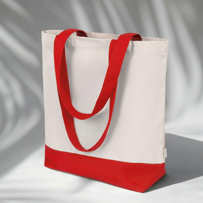 Сумка для шоппинга Cotton из переработанного хлопка 280 г, красный