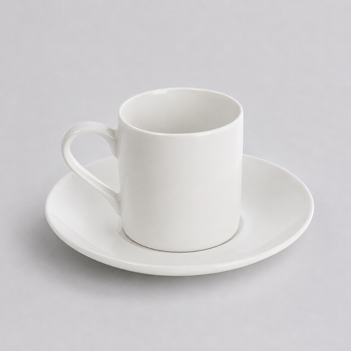 Кофейная пара прямой формы Espresso, 100мл, белый