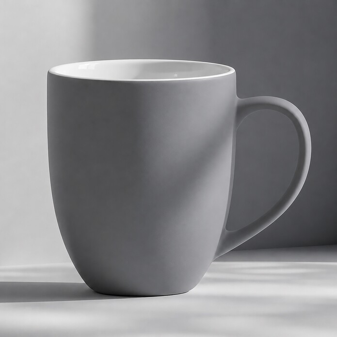 Кружка с покрытием soft-touch “Tulip Gum”, средне-серый NEW Cool gray 7C