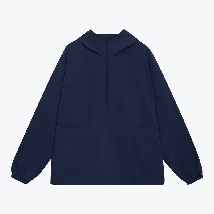 Ветровка (анорак) оверсайз унисекс Риссман (Rissman), темно-синяя, размер XL/XXL